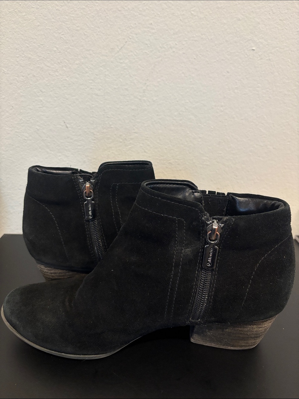 Blondo Black Suede Waterproof Ankle Boots AquaProtect Size 8.5